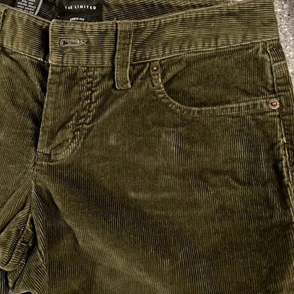 The Limited Women’s dark green or olive colored corduroy pants crew fit size 4 - Picture 10 of 10